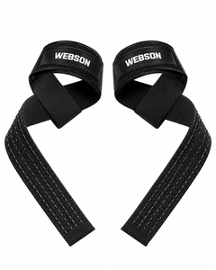 Sangles de levage réglables en coton Webson, antidérapantes, pour musculation, équipement de gym, unisexe, boucle, prix abordable, best-seller, personnalisables - Product Image 1