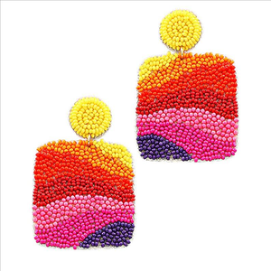 เครื่องประดับทำมือสำหรับผู้หญิง ประดับด้วยลูกปัดเม็ดเล็กสีรุ้งแบบนามธรรม น้ำหนักเบา ดีไซน์ใหม่ปี 2023 สำหรับเทศกาลอีสเตอร์และคริสต์มาส โดย MULTI CRAFT - Product Image 2