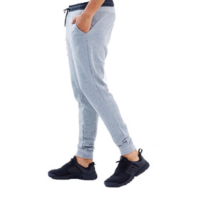 Pantalon de survêtement gris pour homme, taille élastique avec cordon de serrage, décontracté, avec poches latérales, en coton mi-lourd, idéal pour l'automne - Product Image 5