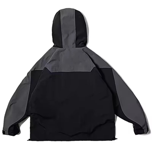 Chaqueta Deportiva de Estilo Americano con Logotipo Personalizado, Chaqueta Vintage Holgada para Hombre, Chaqueta con Capucha Resistente al Viento - Product Image 4