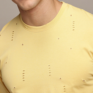 Camisetas de Algodón 100% Lisas, Holgadas y Desgastadas, con Logotipo Personalizado, Estilo Urbano, Cuello Redondo, Servicio OEM, Precio Mayorista Económico - Product Image 6