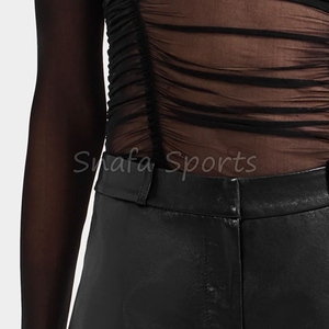 Latest Design Customized Women Leather Shorts Wholesale Wear Women Shorts Lightweight Leather Shorts for Sale in <b>low</b> Price - Product Image 6