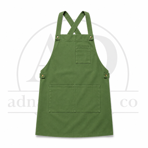 Custom Cross Back <b>Apron</b> | Adjustable Cotton Canvas Chef <b>Apron</b> | Restaurant <b>Kitchen</b> Barista BBQ Cooking <b>Apron</b> | OEM & ODM - Product Image 1