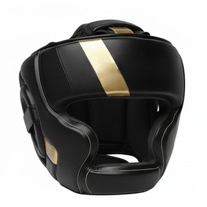 Casque de protection respirant en cuir, nouvelle arrivée, personnalisé, doublure souple, pour boxe, entraînement MMA, respirant, unisexe - Product Image 1