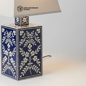 Lanterne de table personnalisée en os incrusté, motif floral traditionnel, base de lampe sur mesure pour la décoration intérieure, avec étiquetage privé - Product Image 4