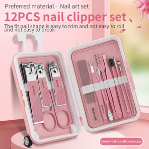 Professional Salon Manicure Kit 15pc Pedicure <b>Set</b> with 4 in 1 <b>Nail</b> Clipper High Carbon Steel Instruments Bag Competitive Price - Product Image 5