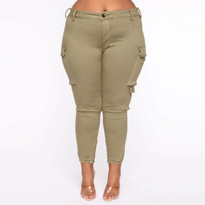 Pantalon cargo femme de qualité supérieure, respirant, couleur unie, logo personnalisé, pantalon cargo et pantalon pour femme en vente en ligne - Product Image 1