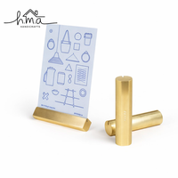 Porte-cartes de table rectangulaires en bois doré, design minimaliste, pour mariages, événements, présentoirs de bureau