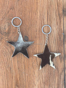 Nouveau concepteur vente chaude porte-clés en cuir de vachette vrais cheveux sur porte-clés en cuir élégant Unique en cuir véritable porte-clés de luxe - Product Image 3