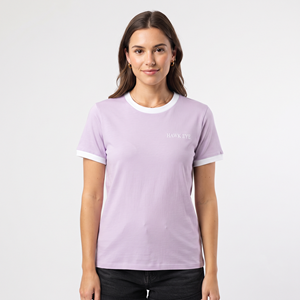 T-shirt Ringer en Coton Léger à Col Rond pour Femme avec Logo Personnalisé, Coupe Classique, Manches Courtes, Décontracté, Vêtements d'Été en Gros - Product Image 5