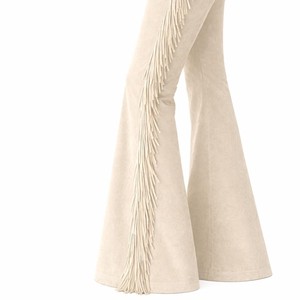 Pantalon en daim pour femme, cuir souple de luxe, coupe large, taille haute, élégant, décontracté, fournisseur en gros, usine, sur mesure, en vrac - Product Image 2