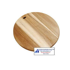 Acacia Wood Bread Board End Grain Chopping Board Custom Wooden Kitchenware Made in Vietnam Factory - Product Image 3