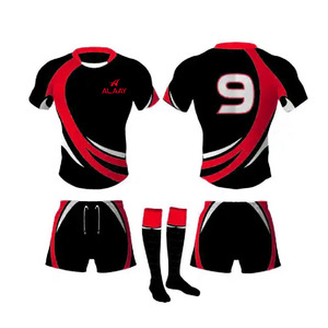 Ensemble d'uniformes de rugby pour hommes de haute qualité, respirant et à séchage rapide, avec impression numérique par transfert thermique personnalisée, maillot d'équipe et short d'équipe - Product Image 4