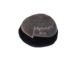 Prothèse capillaire Q6 en cheveux humains 100% naturels, avec dentelle frontale, pour hommes, cheveux indiens Remy, design central, Taz Hair BD - Product Image 2