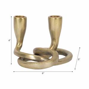 Portavelas de Metal Duradero con Diseño de Doble Espiral para Decoración del Hogar - Product Image 4