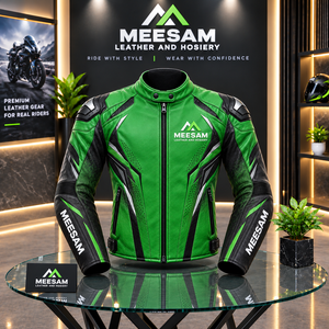 Chaqueta de Motociclismo de Cuero Perforado Negra, Roja y Blanca para Hombre, Resistente al Viento, de Manga Larga, para Motociclistas - Product Image 6