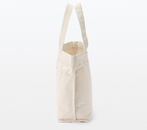 Bolsa de tela no tejida blanca lisa, ecológica, reutilizable, con asas beige, diseño tejido ecológico, proveedor OEM - Product Image 4