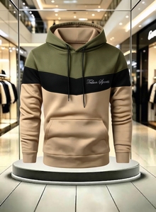 เสื้อฮู้ดดี้ผู้ชาย Tilbon Sports แบบ Color Block ทรงปกติ ปักโลโก้ มีกระเป๋าหน้า สวมใส่สบายๆ สำหรับฤดูใบไม้ร่วง ผลิตจากผ้าถักเฟรนช์เทอร์รี่ - Product Image 4