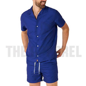Ensemble deux pièces personnalisé pour hommes, ensemble deux pièces pour hommes, couleur unie, t-shirt à manches courtes fin et short pour l'été, idéal pour le fitness - Product Image 3
