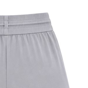 Light <b>Grey</b> <b>Women</b> Athletic Running <b>Shorts</b> With Black Piping Elastic Waist Drawstring Side Pocket Gym Workout Active Wear <b>Shorts</b> - Product Image 3