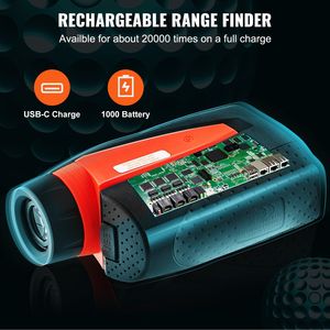 Telemetro da Golf magnetico ad alta precisione per 1300 iarde 6X bandiera di ingrandimento blocco con pendenza di vibrazione USB accessorio di ricarica Laser - Product Image 4