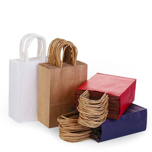 Custom Kraft Paper Shopping <b>Bags</b> With Rope Handle Gift <b>Packaging</b> <b>Bags</b> Logo Printed Eco Friendly Reusable Paper <b>Bags</b> Wholesale - Product Image 5