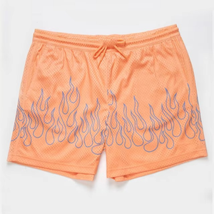 กางเกงขาสั้นออกกำลังกายผู้ชายขายดี ผ้าตาข่าย พิมพ์ลาย สำหรับฝึกซ้อมในยิม รับผลิตแบบ OEM ODM ขายส่งจากโรงงาน - Product Image 1