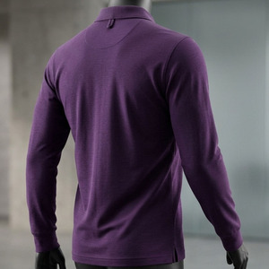 เสื้อโปโลแขนยาวคุณภาพสูงสำหรับผู้ชาย ปิดด้วยซิป เนื้อผ้าระบายอากาศ เป็นมิตรกับสิ่งแวดล้อม บริการ OEM เสื้อโปโลผู้หญิง - Product Image 2