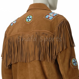 Servicio Personalizado OEM, Chaqueta Larga de Cuero con Flecos para Mujer, Estilo Occidental, Chaquetas con Flecos de Diseño Moderno al por Mayor - Product Image 5