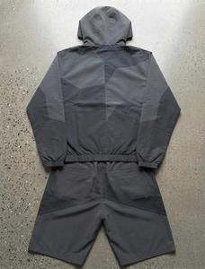 Men's <b>Black</b> Hooded Tracksuit Set Zip Up Jacket and <b>Shorts</b> 2 Piece Outfit - Product Image 4