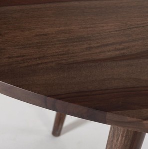 Ensemble de salle à manger en bois de style moderne du milieu du siècle, table ovale avec 6 chaises rembourrées, meubles durables pour la salle à manger - Product Image 5