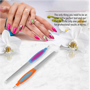Plastic Handle Nail Buffer Sanding Polishing Manicure Nail <b>Files</b> <b>Paper</b> Sand Buffer Double-Sided Nail <b>File</b> and Buffer - Product Image 4