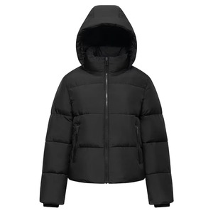 Custom Printed Full Zip <b>Women</b> Puffer <b>Jacket</b> Winter Warm Quilted <b>Lightweight</b> Windproof <b>Hooded</b> Padded Outerwear Parka Wear - Product Image 6