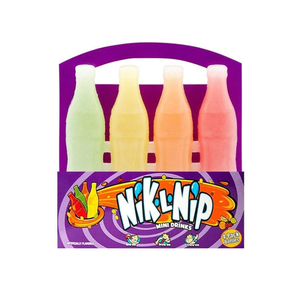 Nik L Nip Wax Bottle <b>Candy</b> Bulk 4 Pack 1.39 Oz Each Classic Retro Drink With Sweet Liquid Center Chewable Nostalgic Treat - Product Image 1