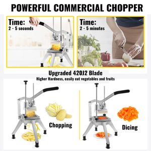 Tritatutto Commerciale in Acciaio Inossidabile con 4 Lame Sostituibili, Tagliapatatine e Affettatrice per Cipolle per l'Industria Alimentare - Product Image 5