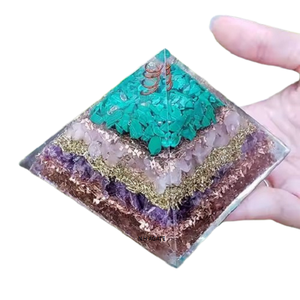 Black Tourmaline Orgonite Pyramid with Copper Coil for Positive Energy and Protection - Product Image 5