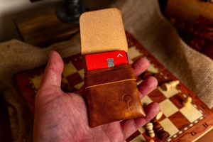 Portefeuille en cuir élégant sans coutures, design fin et sans soudure, porte-cartes minimaliste, coffret cadeau d'entreprise de luxe LSSW-0022 - Product Image 2