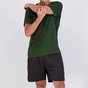 T-shirt à manches courtes pour homme avec poche, 100% polyester, logo personnalisé, séchage rapide, tissu 220g, haute qualité, t-shirts de mode streetwear - Product Image 5