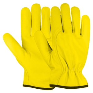 Industrial Safety <b>Gloves</b> Reflective Smooth Goat Grain Leather Breathable Personal Heat Spark Resistant Arm Protection <b>Driver</b> - Product Image 5