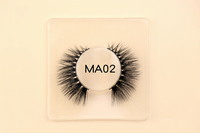 Pestañas de Visón HeyMe Beauty de 25 mm, Curvatura D, para Pestañas Rusas, 3D Multicapa, Libres de Crueldad Animal, Reutilizables, Color Negro Natural, Venta al Por Mayor