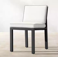 Ensemble de salle à manger d'extérieur en aluminium 6 places, mobilier de jardin moderne pour villa de luxe et terrasse