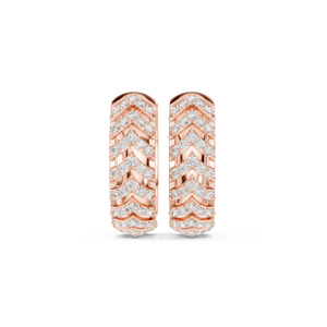 14K Rose Gold Round Lab-Grown Diamond Earrings for Women Party Wear Earring New Grown Diamond - Product Image 3