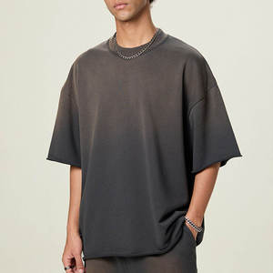 เสื้อยืดโอเวอร์ไซส์ทรงสตรีทสุดฮิต แขนสั้น ไหล่ตก ทรงบ็อกซี่ ทรงหลวม ใส่สบายสำหรับผู้ชาย ผ้าฝ้าย 100% ระบายอากาศได้ดี แห้งเร็ว - Product Image 1