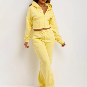 New <b>Top</b> Trending Oversized Sweatsuits For Women Breathable Winter Eco-Friendly Casual Cotton Made Cropped Oversized <b>Sweat</b> Suit - Product Image 6