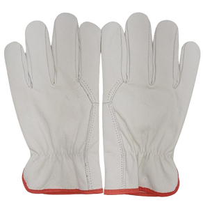Guantes de conductor Guantes de trabajo de cuero protectores de manos para hombres Mujeres Producto de seguridad de manos blancas con el mejor precio Guantes de servicio - Product Image 4