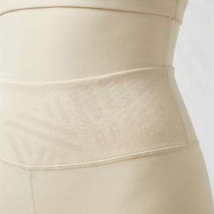 Super Soft High Elastic <b>Open</b> Back <b>Bra</b> HighWaist Tummy Control Knee Length PlusSize Ladies Yoga Set Gym Fitness Gear - Product Image 5