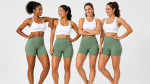 OEM ODM Custom <b>Women's</b> High Waist <b>Black</b> Compression <b>Shorts</b> Gym Workout Yoga Running Fitness Biker <b>Shorts</b> Moisture Wicking 4 Way - Product Image 4