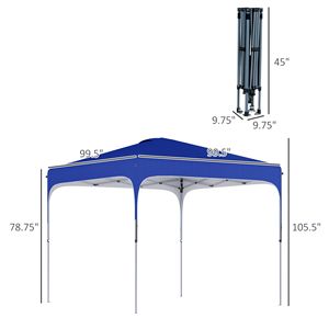 "8FT X 8FT Wedding Party <b>Tent</b> <b>Canopy</b> with Adjustable Height & Carry Bag" - Product Image 3