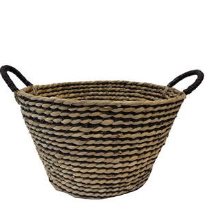 Luxury <b>Round</b> Water Hyacinth <b>Storage</b> <b>Basket</b>-Eco-Friendly & Multi-Purpose - Product Image 1