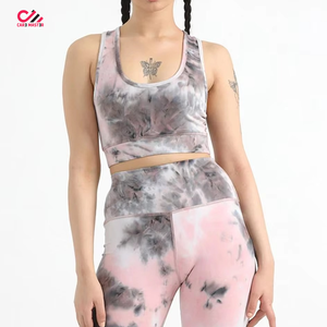 New Design Logo Mist OEM Women's Define <b>Leggings</b> & Bra Set <b>With</b> <b>Pockets</b> 2 Piece Women's Workout Set High Waist Yoga Fitness Set - Product Image 6